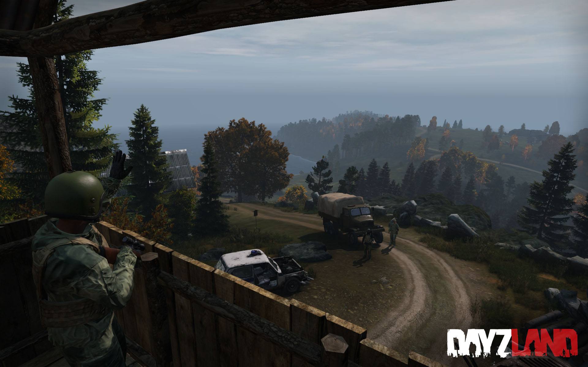 Наблюдение с вышки в DayZ