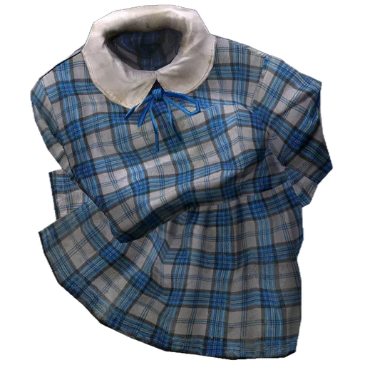 Платье с воротником, Blue Checker
