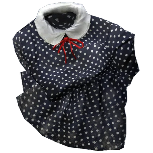 Платье с воротником, Blue With Dots