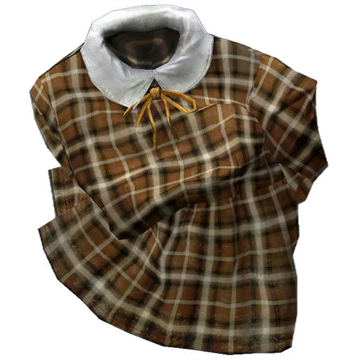 Платье с воротником, Brown Checker