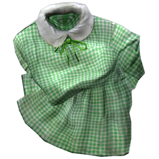 Платье с воротником, Green Checker