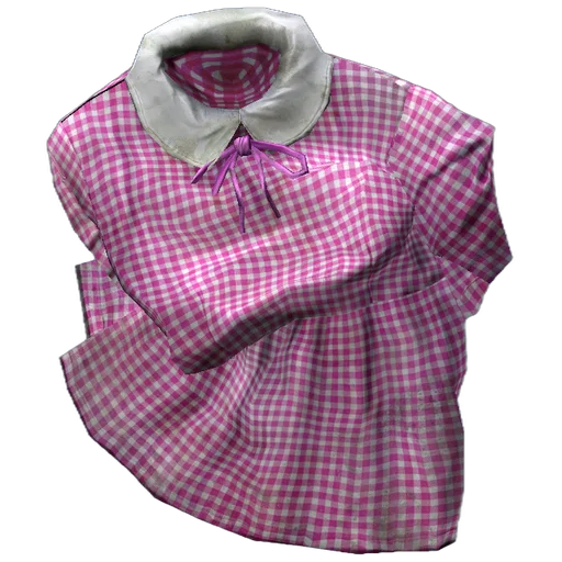 Платье с воротником, Pink Checker