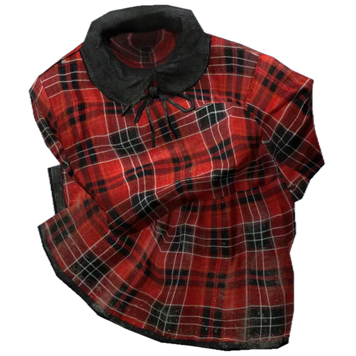 Платье с воротником, Red Checker