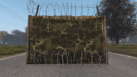 Установка маскировочной сети и колючей проволоки на забор (стену)