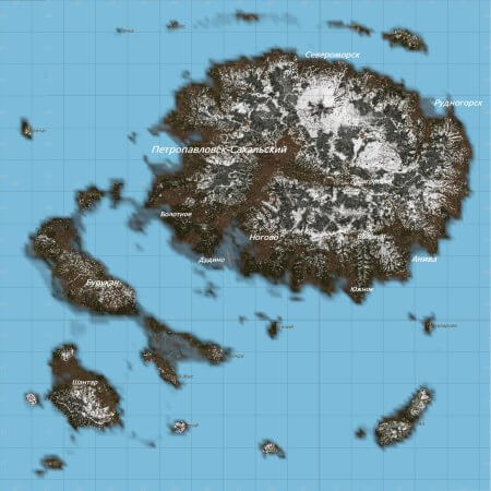 Карта Сахала DayZ