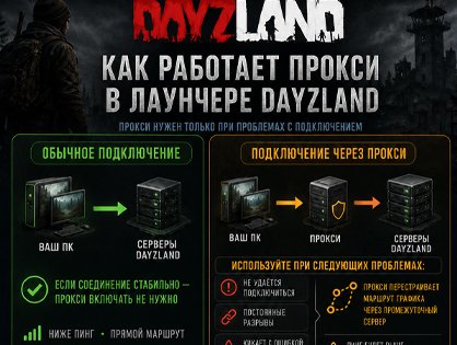 Настройки прокси в лаунчере DayzLand